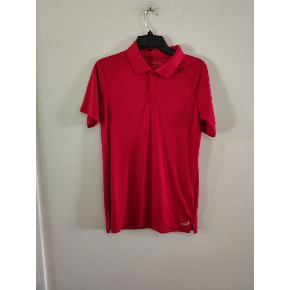 BCG Mens XL‎ Red Short Sleeve Performance Golf Polo Shirt Activewear Training